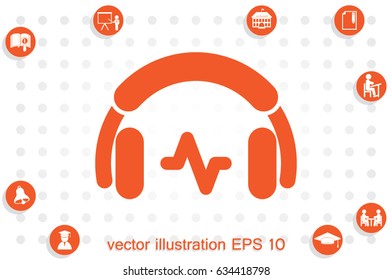 headphones icon vector illustration.