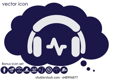 headphones icon vector illustration.