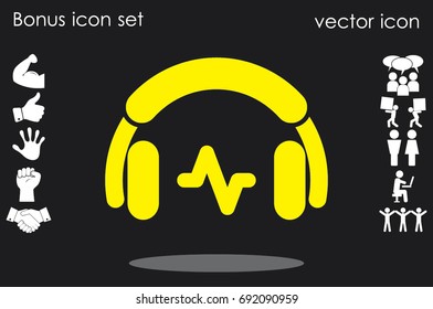headphones icon vector illustration.