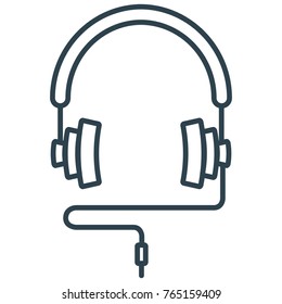 Headphones Icon. Vector illustration.