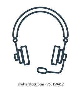 Headphones Icon. Vector illustration..
