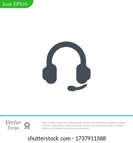 Headphones icon. Vector illustration EPS 10.