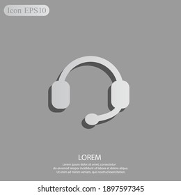 icono de auriculares. Ilustración del vector EPS 10.