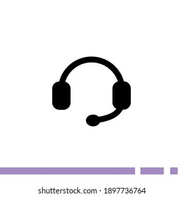 icono de auriculares. Ilustración del vector EPS 10.