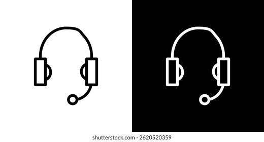 Headphones icon vector, illustration logo template in trendy style