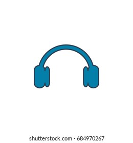 headphones icon Vector Illustration on the white background