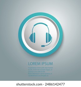 Headphones icon vector illustration. Headphones symbol