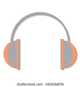 Headphones icon vector isolated. Vector illustration in flat style