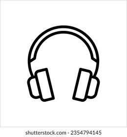 vector de icono de auriculares aislado en fondo blanco