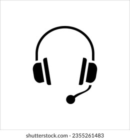 headphones icon vector isolated on white background