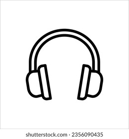 vector de icono de auriculares aislado en fondo blanco