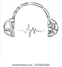 Headphones icon. vector. Linear style sign for use in web design, logo. linear illustration	