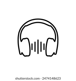 Headphones icon  vector listening music symbol