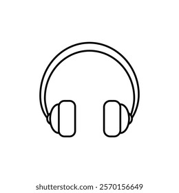 Headphones icon Vector logo set flat