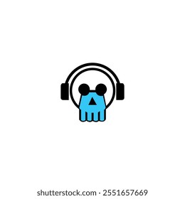Headphones icon vector logo template design
