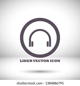 headphones icon vector. lorem ipsum Flat Design JPG