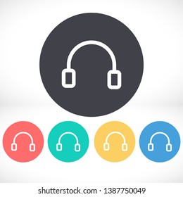 headphones icon vector. lorem ipsum Flat Design JPG