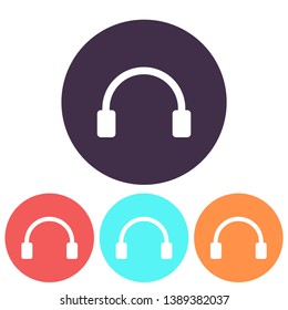 headphones icon vector. lorem ipsum Flat Design JPG