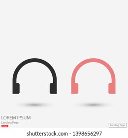 headphones icon vector. lorem ipsum Flat Design JPG
