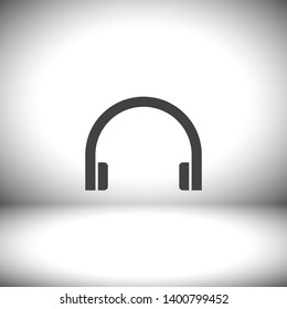 headphones icon vector. lorem ipsum Flat Design JPG