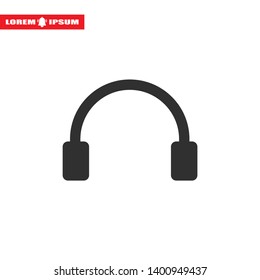 headphones icon vector. lorem ipsum Flat Design JPG