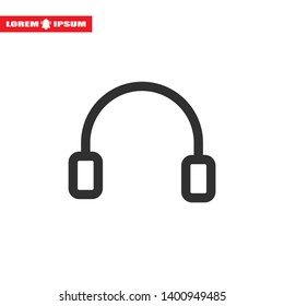 headphones icon vector. lorem ipsum Flat Design JPG