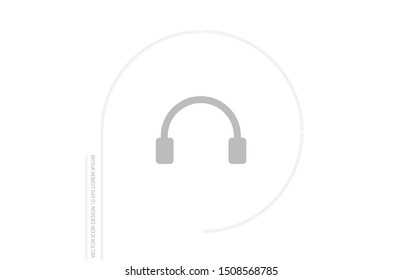 headphones icon vector. lorem ipsum Flat Design JPG