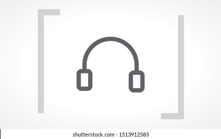 headphones icon vector. lorem ipsum Flat Design JPG