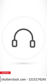 headphones icon vector. lorem ipsum Flat Design JPG