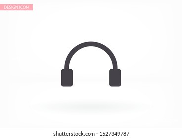 headphones icon vector. lorem ipsum Flat Design JPG