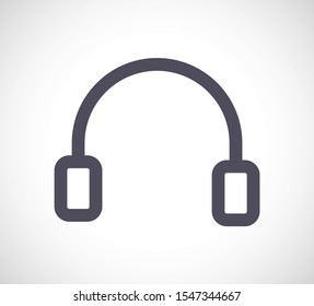 headphones icon vector. lorem ipsum Flat Design JPG