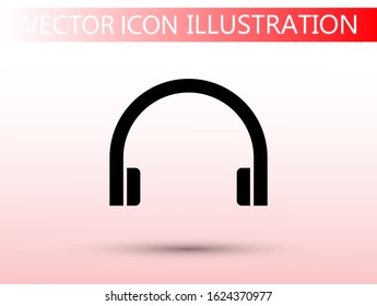 headphones icon vector. lorem ipsum Flat Design JPG