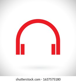 headphones icon vector. lorem ipsum Flat Design JPG