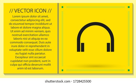 vector de icono de auriculares. lorem ipsum Flat Design JPG
