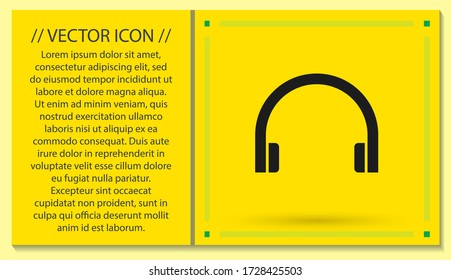 vector de icono de auriculares. lorem ipsum Flat Design JPG