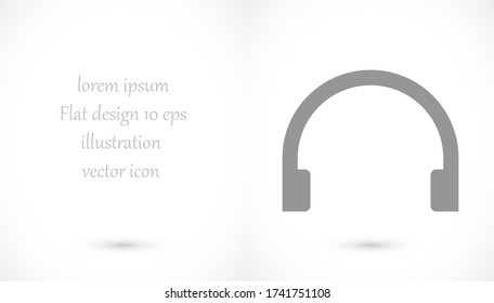 headphones icon vector. lorem ipsum Flat Design JPG