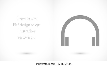 headphones icon vector. lorem ipsum Flat Design JPG