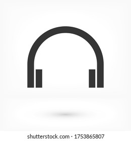 Kopfhörer-Symbol-Vektorgrafik. lorem ipsum flaches Design JPG