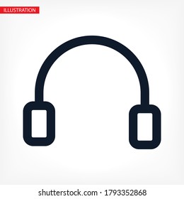 headphones icon vector. lorem ipsum Flat Design JPG