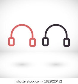 headphones icon vector. lorem ipsum Flat Design JPG