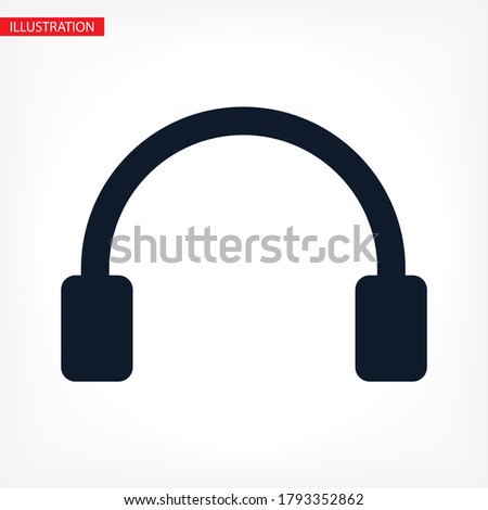 headphones icon vector. lorem ipsum Flat Design JPG
