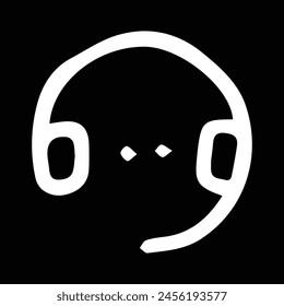 auriculares icono diseño de contorno de Vector