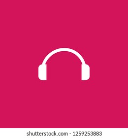 headphones icon vector. headphones sign on pink background. headphones icon for web and app