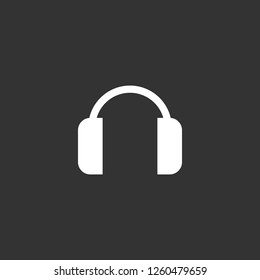 headphones icon vector. headphones sign on black background. headphones icon for web and app