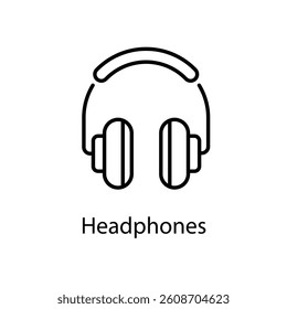 Headphones icon vector stock illustration