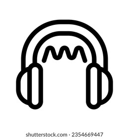 Icono de auriculares Ilustración de diseño de símbolo del vector