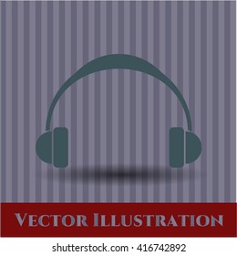 icono símbolo vector de audífonos pinos planos jpg aplicación concepto web