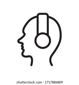 headphones icon vector symbol template