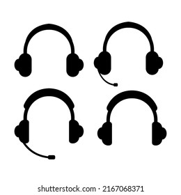 Vector de iconos de auriculares en moda