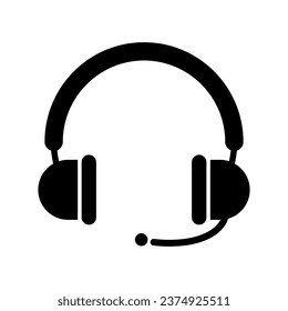 Headphones icon vector for web and mobile app. Customer service. Vector